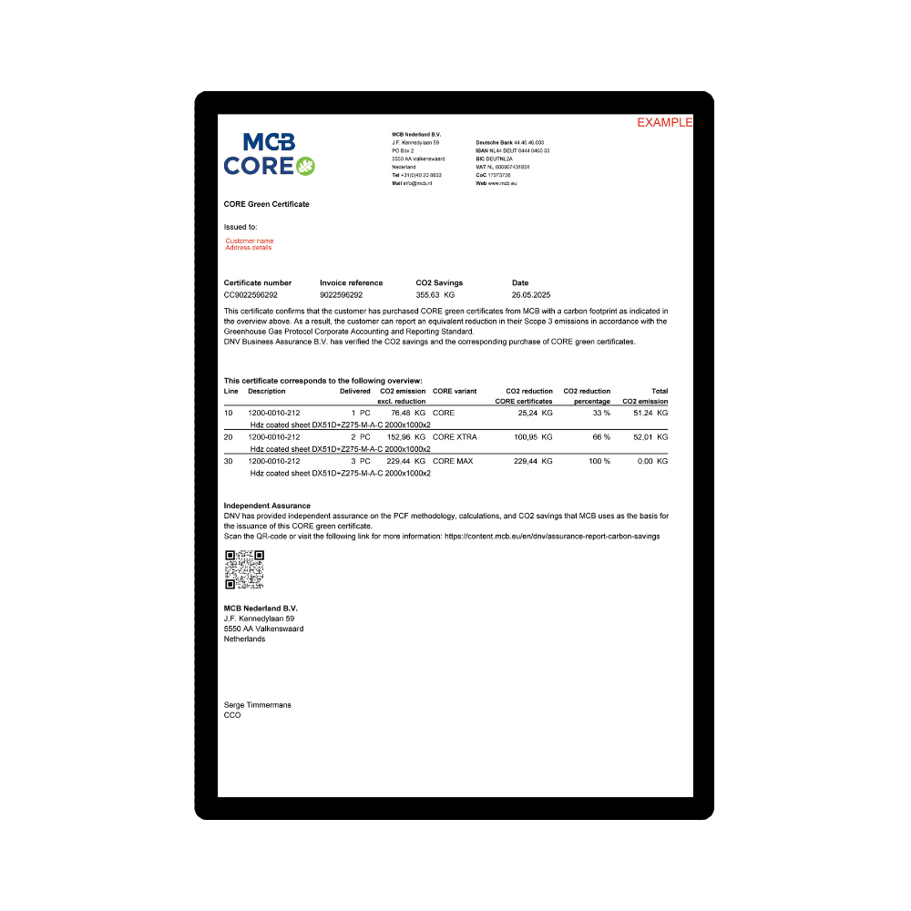 CORE certificate transparent tablet CORE certificate transparent tablet
